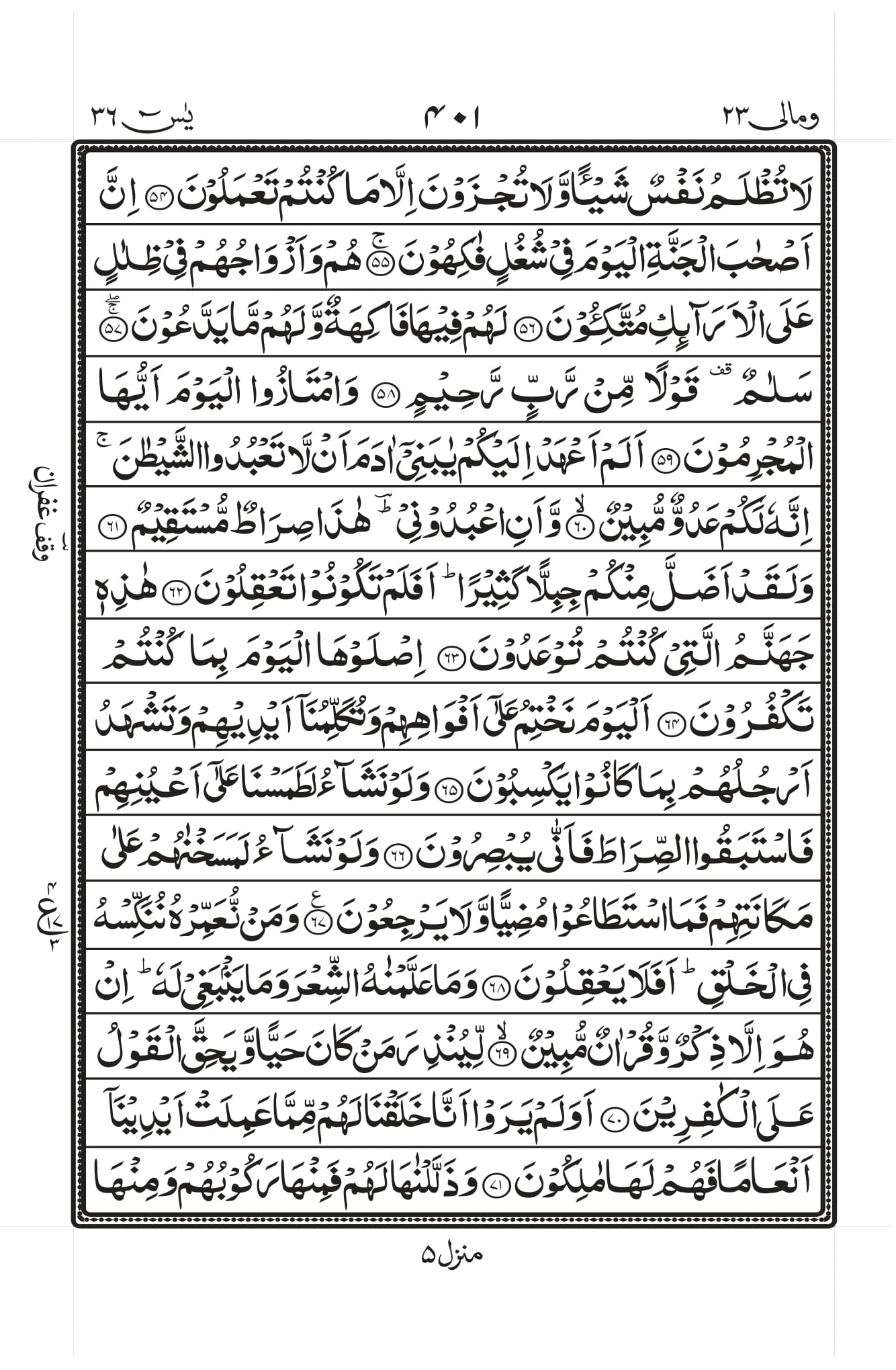 surah e yaseen 5